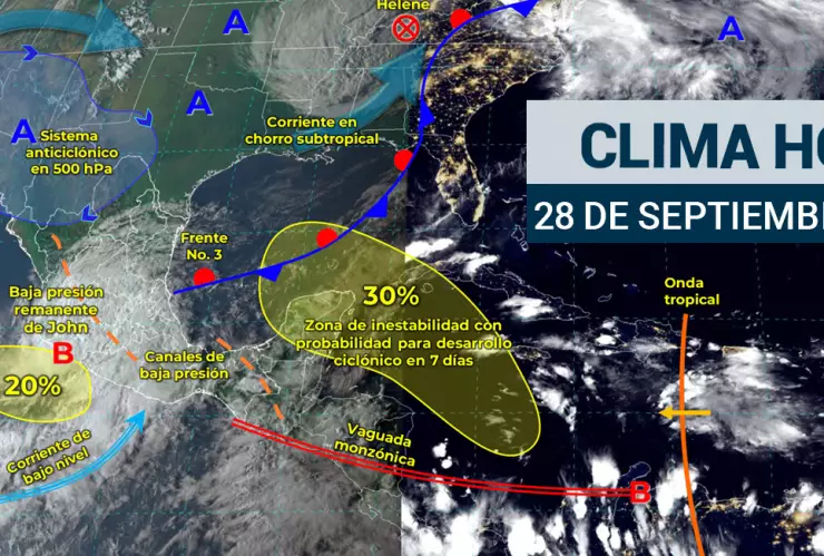 Para el clima, hoy sábado 28 de septiembre, se espera un temporal de lluvias