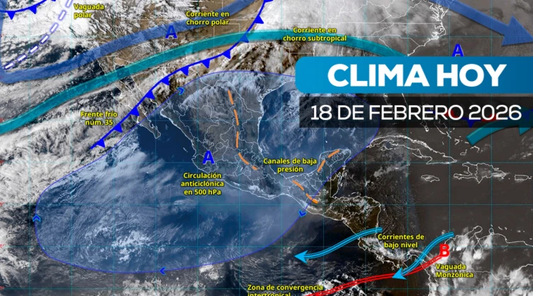 clima México 18 de febrero