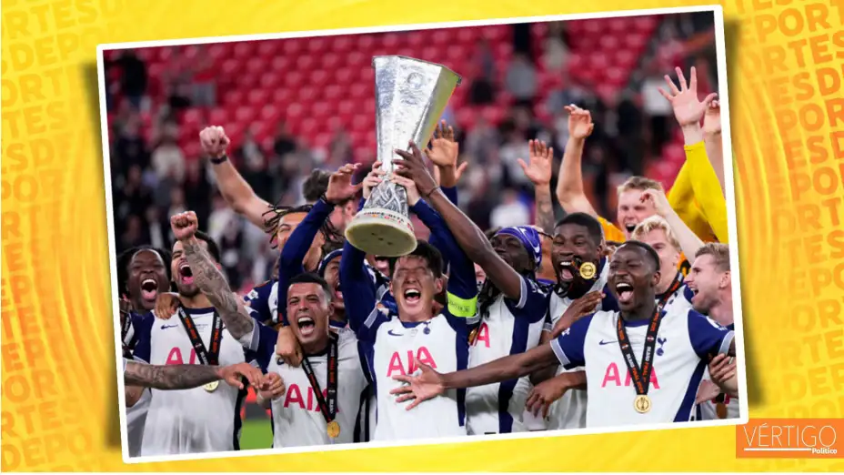 Tottenham levanta el trofeo de la UEFA Europa League.