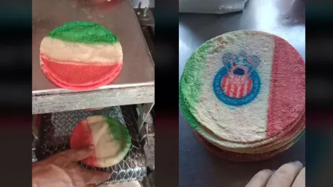 VIDEO: ¡Hecho en México! Así son las tortillas que venden con el escudo de Chivas