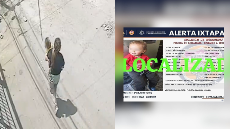 Rescatan al pequeño Janiel, secuestrado en Ixtapaluca, Edomex