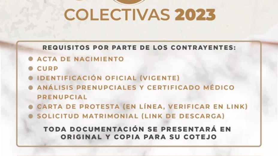 Bodas Colectivas 2023 en Benito Juárez