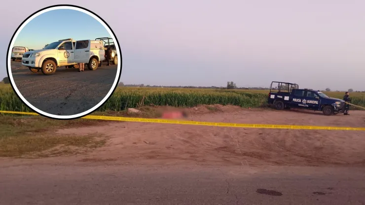 Hombre envuelto en cobija en Navolato