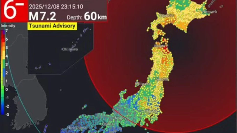 Japón activa alerta de tsunami tras terremoto de magnitud 7.2.