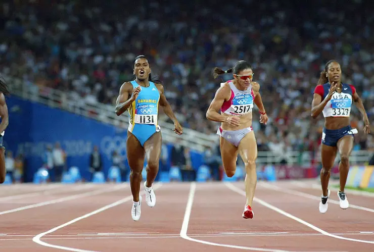 Ana Guevara en Atenas 2004