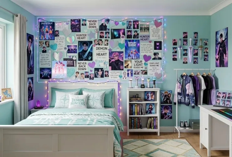 5 ideas de pósters de KPop Demon Hunters para decorar el cuarto de tus hijos