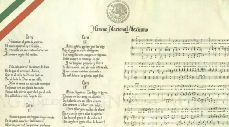 Himno Nacional Mexicano estrofas prohibidas cuáles son multa
