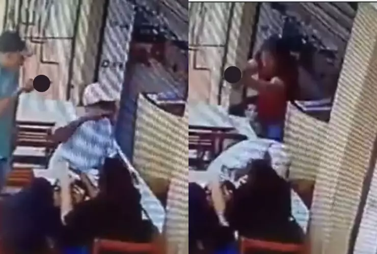 VIDEO VIOLENTO | Balacera dentro de un restaurante deja a asaltante herido; el dueño del local se defendió
