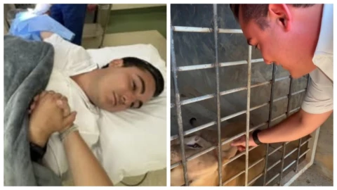 Alcalde de García, NL, Manuel Guerra, fue mordido por un león durante evento en zoológico