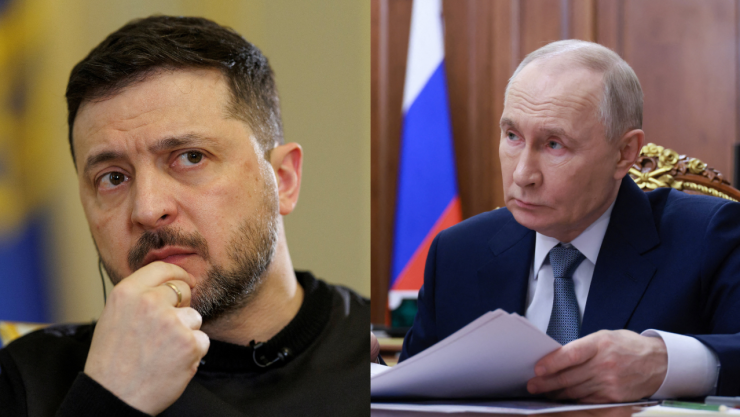 Volodimir Zelenski y Vladimir Putin