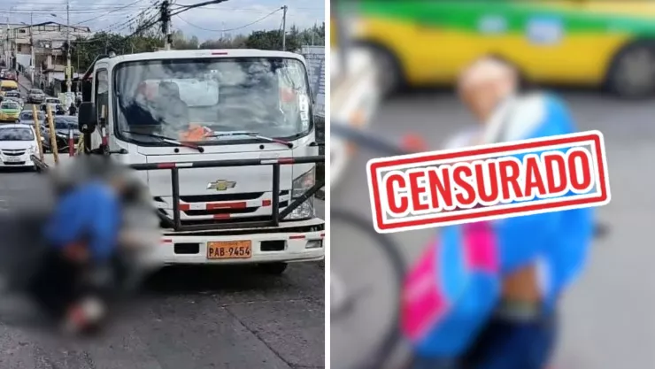 El accidente ocurrió sobre una avenida de Tumbaco y generó conmoción entre habitantes