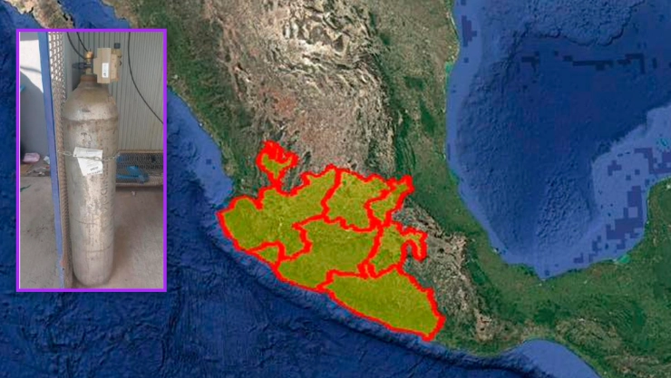 Cilindro gas cloro alerta