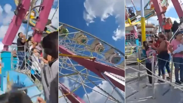 Mujer cae de rueda de la fortuna en San Luis Potosí