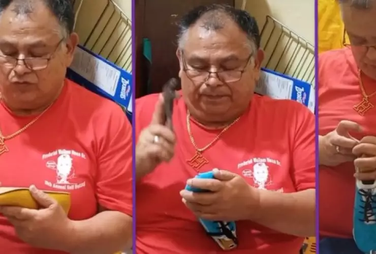 Papá hace tenis exclusivos a mano para su hija