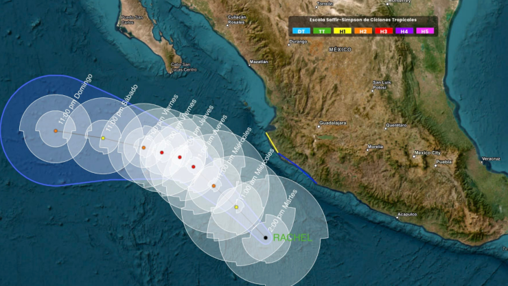 Trayectoria EN VIVO tormenta tropical Rachel, estados afectados