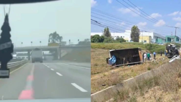 Volcadura de camión bajada de la muerte en Hidalgo