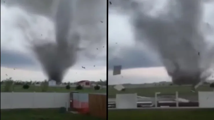 Poderoso tornado destruye una casa en Andover Kansas