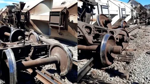 Se descarrila tren en Culiacán