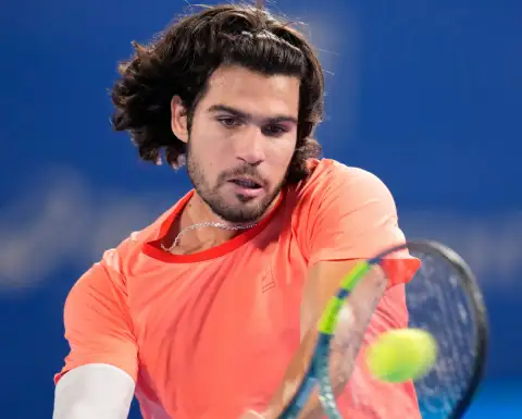 Carlos Alcaraz en la final del Abierto de Japón.