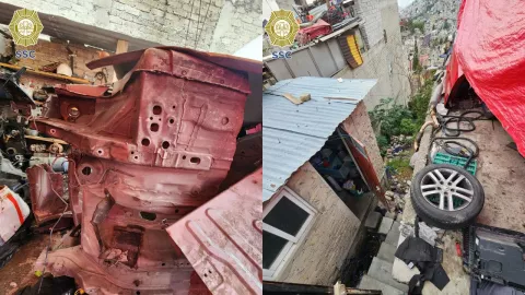 CDMX: Por un cateo en la GAM, descubren 4 autos robados a punto de ser desmantelados