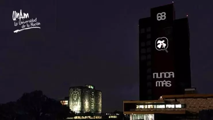 Rectoría de la UNAM en memoria de los 50 años del 60 años