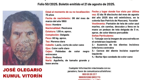 José Olegario DESAPARECIÓ hace 4 días en Maxcanú y su familia lo busca desesperadamente