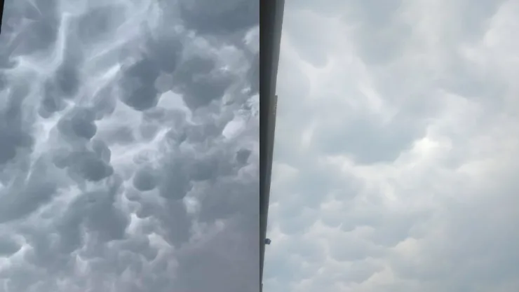 Captan nubes con formas extrañas en el cielo