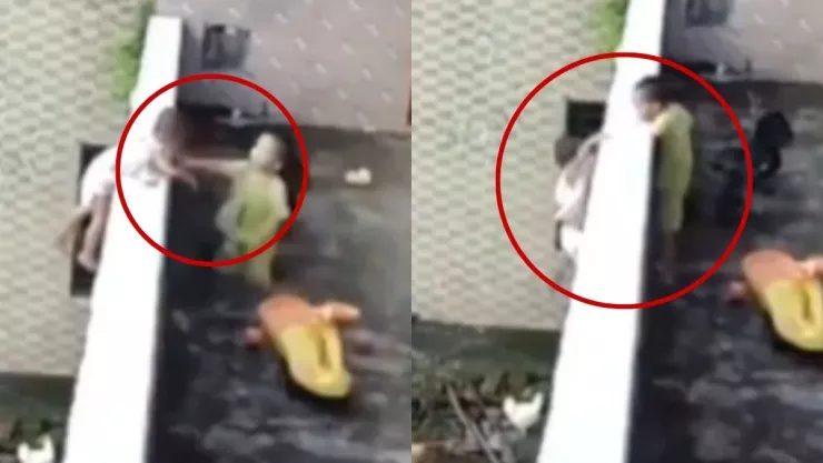 Niño deja a su hermano caer al vacío