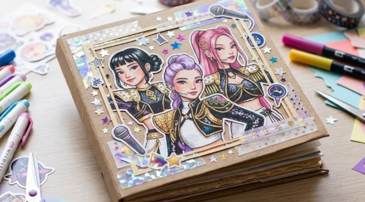 Cómo hacer un diario con temática de KPop Demon Hunters