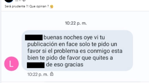 mensaje de hombre exhibido por deudor alimentario