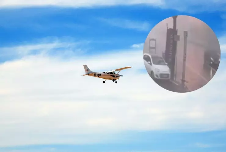 El choque de la avioneta en Brasil quedó captado en video.