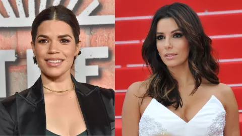 A la izquierda, America Ferrera, a la derecha, Eva Longoria.