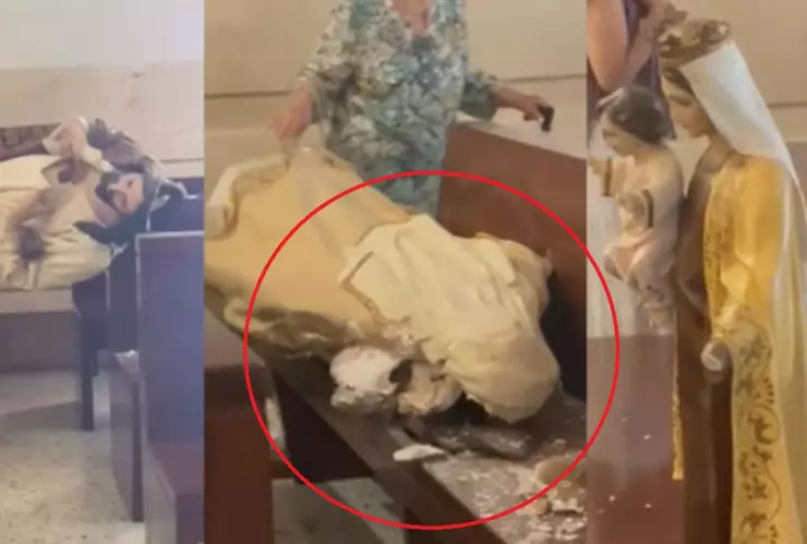 sujeto destroza figuras religiosas iglesia culiacán