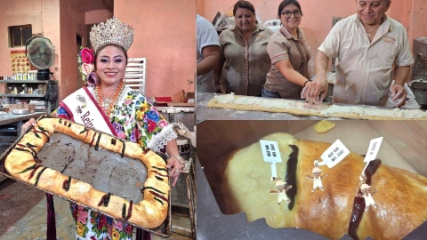¡Llegaron los Reyes Magos! Esconden muñequitos BAÑADOS EN ORO dentro de Rosca de Reyes en Tizimín