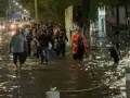 Inundación en Indios Verdes por fuertes lluvias en CDMX