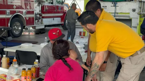 Sobrevivientes camión incendiado en Angostura.