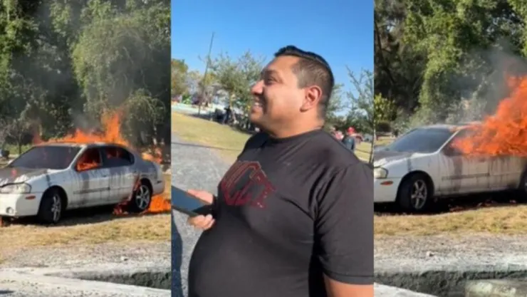 ¡Demasiado tarde! Hombre acepta incendiar su auto por 25 mil pesos y se arrepiente
