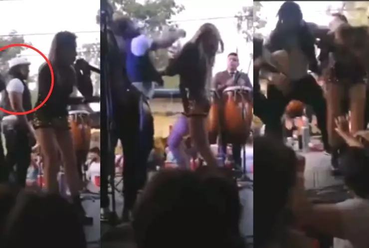 Heidy Infante es golpeada