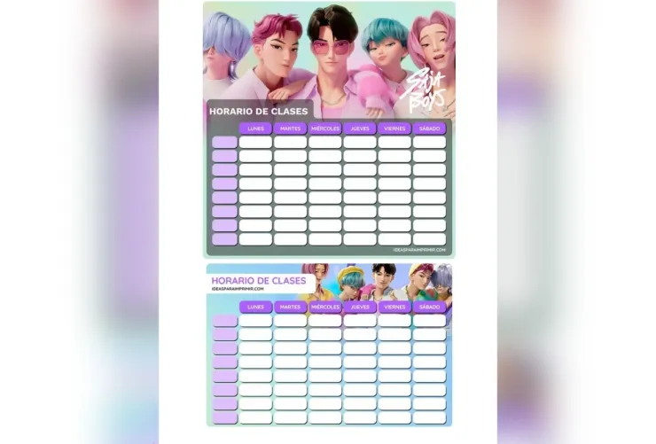 3 planners y horarios escolares de K-Pop Demon Hunters para imprimir en 2026