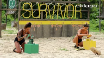 Aranza y Duggan armando su torre en Survivor México 2023.