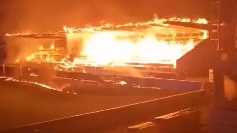 Incendio en estadio de Finlandia