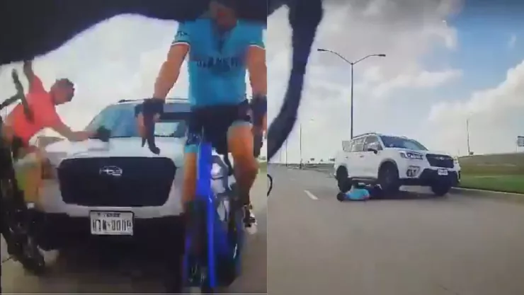 VIDEO: En Estados Unidos, automovilista atropella a dos ciclistas y les pasa por encima