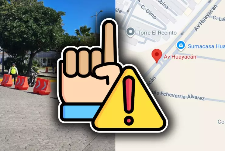 Tráfico en Cancún HOY, 19 de setiembre: Cierre vial en la Av. Huayacán y otras calles calles de la ciudad