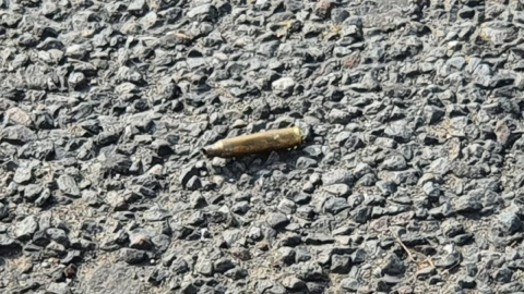 Casquillos tirados tras balacera en Veracruz.