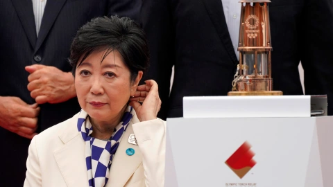 Relevo del fuego olímpico en Tokyo