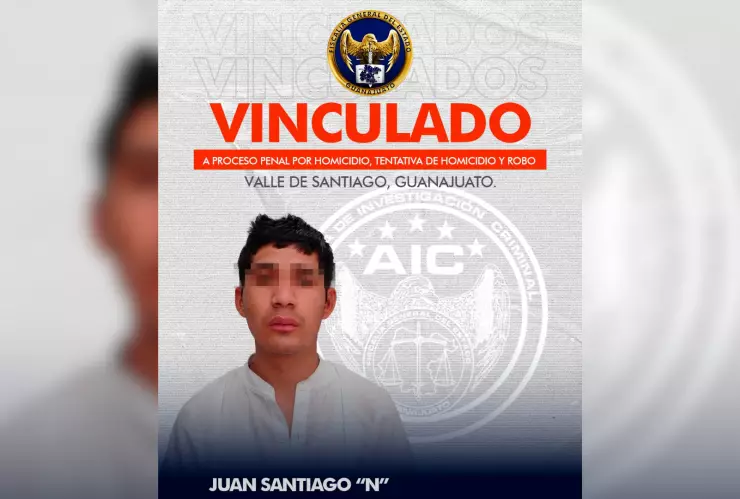Vinculan a proceso a hombre por homicidio, tentativa de homicidio y robo en Valle de Santiago, 21 de enero de 2025.png