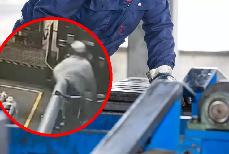 Fuerte VIDEO: Hombre muere al quedar atorado en una máquina mientras trabajaba