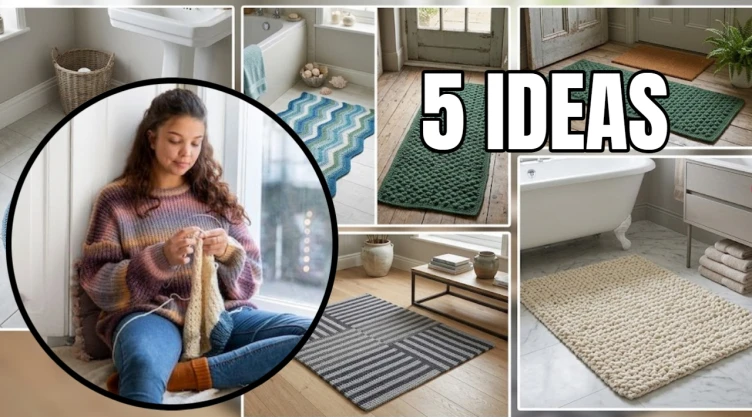 Cómo tejer una alfombra a crochet: 5 ideas hermosas para poner en la entrada de tu casa o en el baño