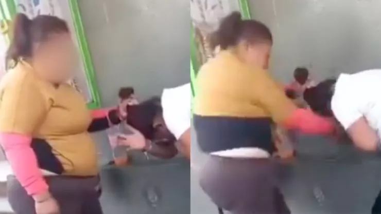 Graban a mujer dando golpiza a la amante de su marido
