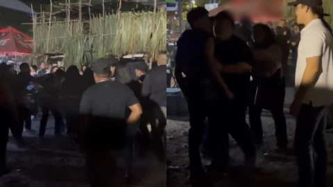 VIDEO: Fiestas patronales de Dzidzantún termina en FUERTE PELEA; la policía tuvo que intervenir